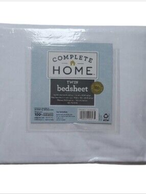 Complete Home White Bedsheet Set-Twin
